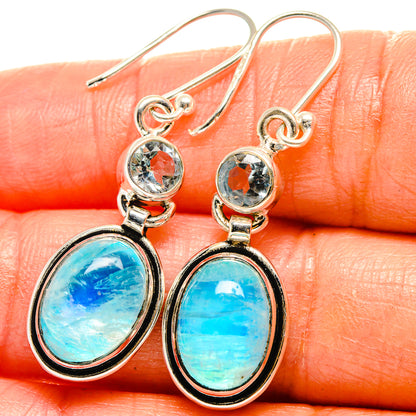 Rainbow Moonstone Earrings handcrafted by Ana Silver Co - EARR425150
