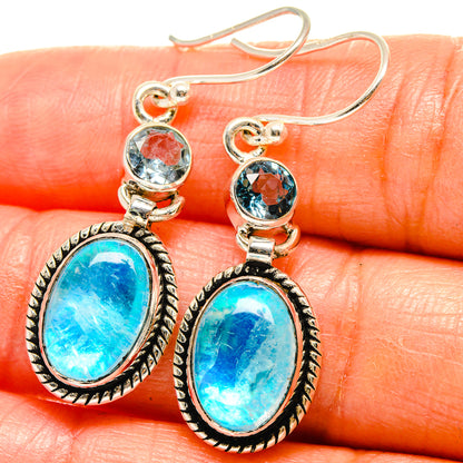 Rainbow Moonstone Earrings handcrafted by Ana Silver Co - EARR425151