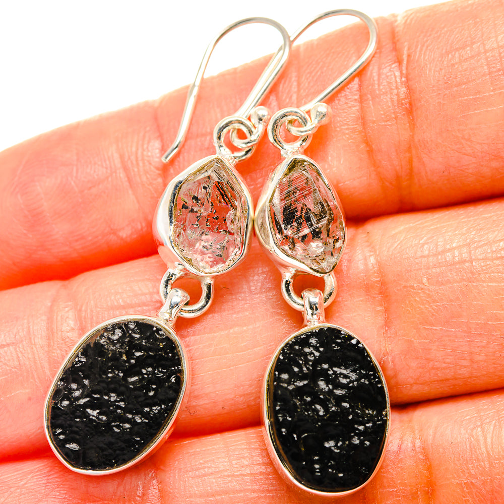 Tektite Earrings handcrafted by Ana Silver Co - EARR425152
