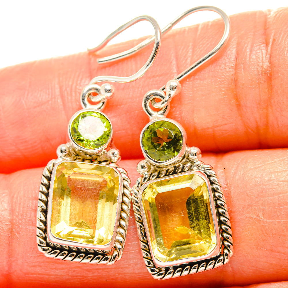 Citrine Earrings handcrafted by Ana Silver Co - EARR425155