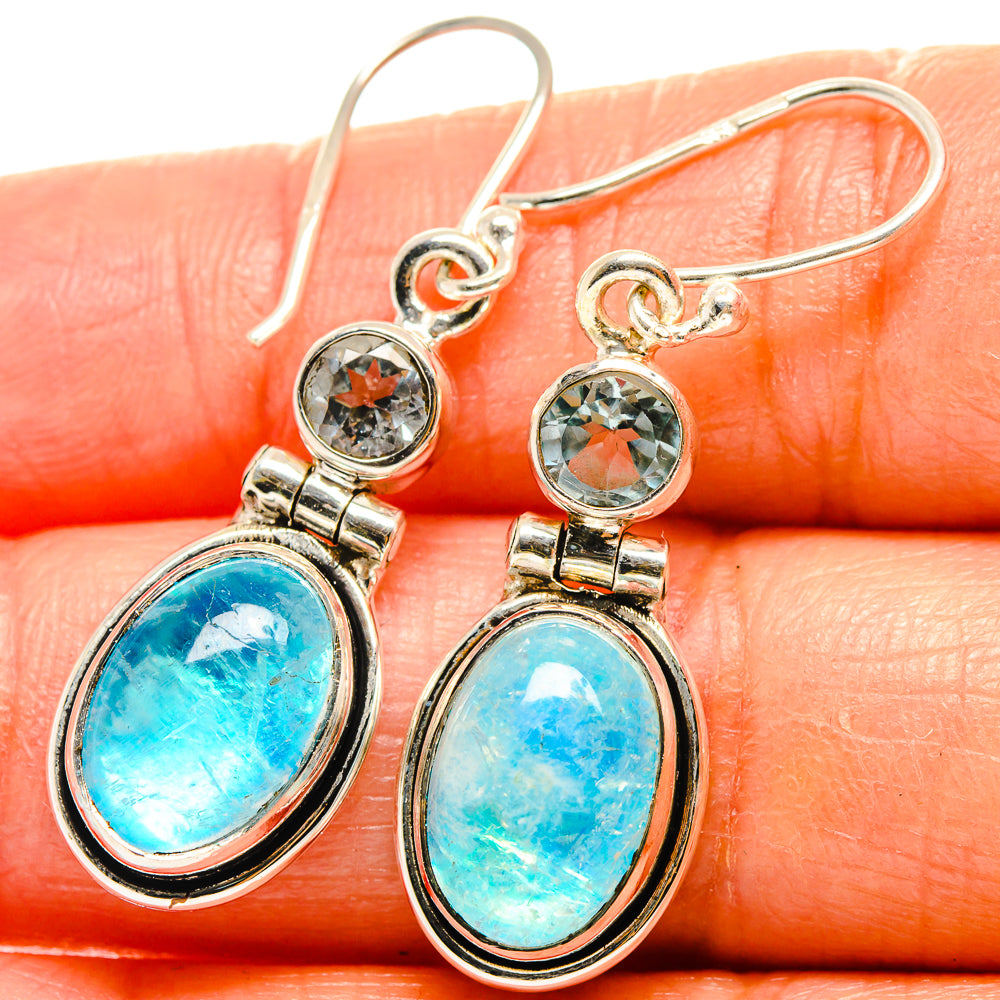 Rainbow Moonstone Earrings handcrafted by Ana Silver Co - EARR425157
