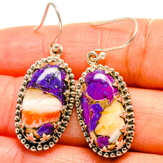 Spiny Oyster Turquoise Earrings handcrafted by Ana Silver Co - EARR425161