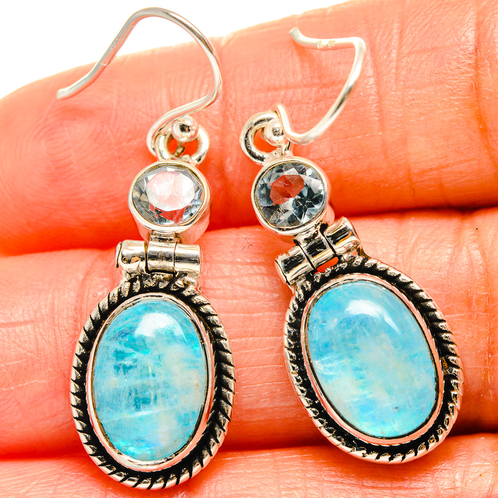 Rainbow Moonstone Earrings handcrafted by Ana Silver Co - EARR425164
