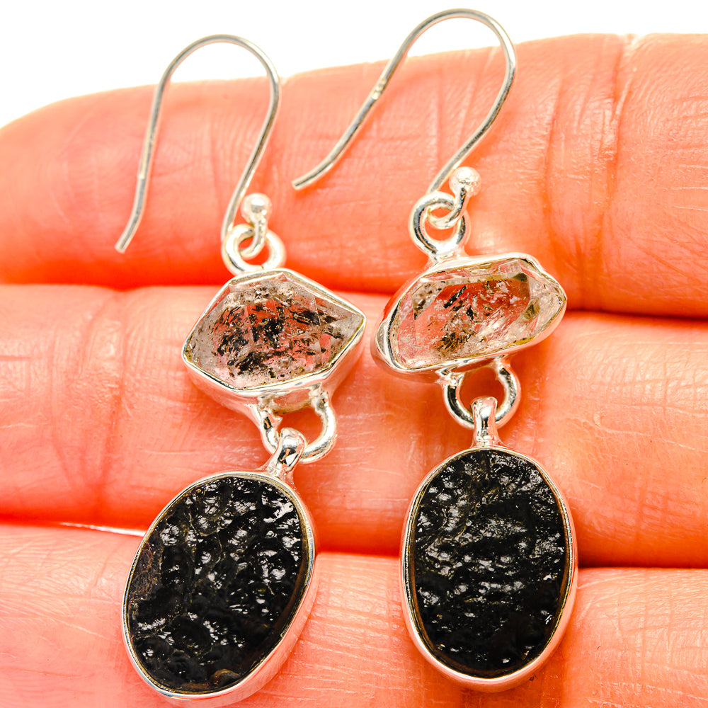 Tektite Earrings handcrafted by Ana Silver Co - EARR425167