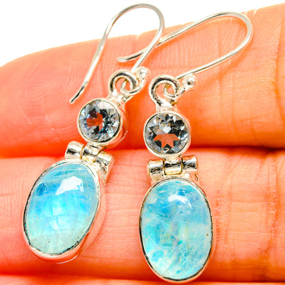 Rainbow Moonstone Earrings handcrafted by Ana Silver Co - EARR425170
