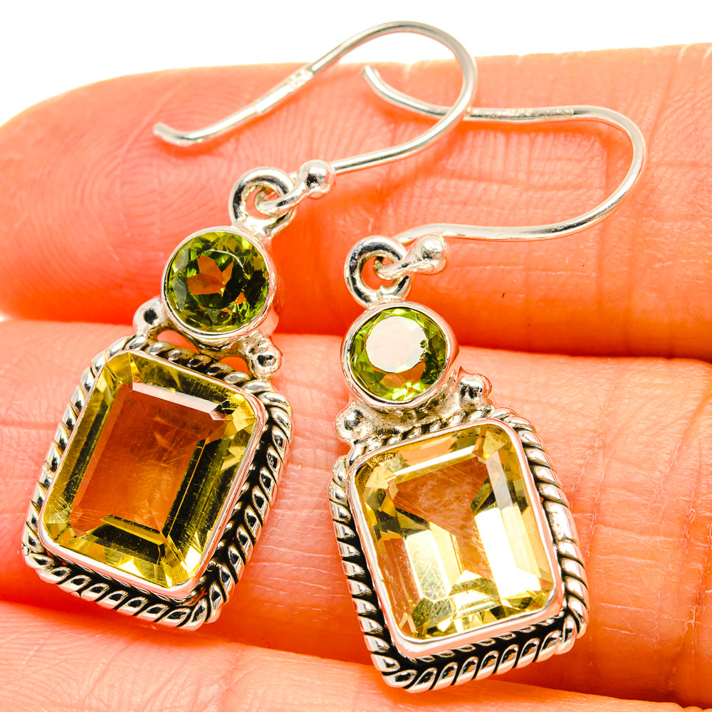 Citrine Earrings handcrafted by Ana Silver Co - EARR425185
