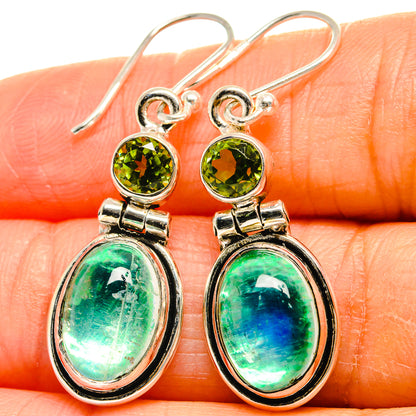 Green Moonstone Earrings handcrafted by Ana Silver Co - EARR425194