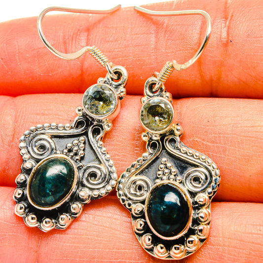 Blue Tourmaline Earrings handcrafted by Ana Silver Co - EARR425212