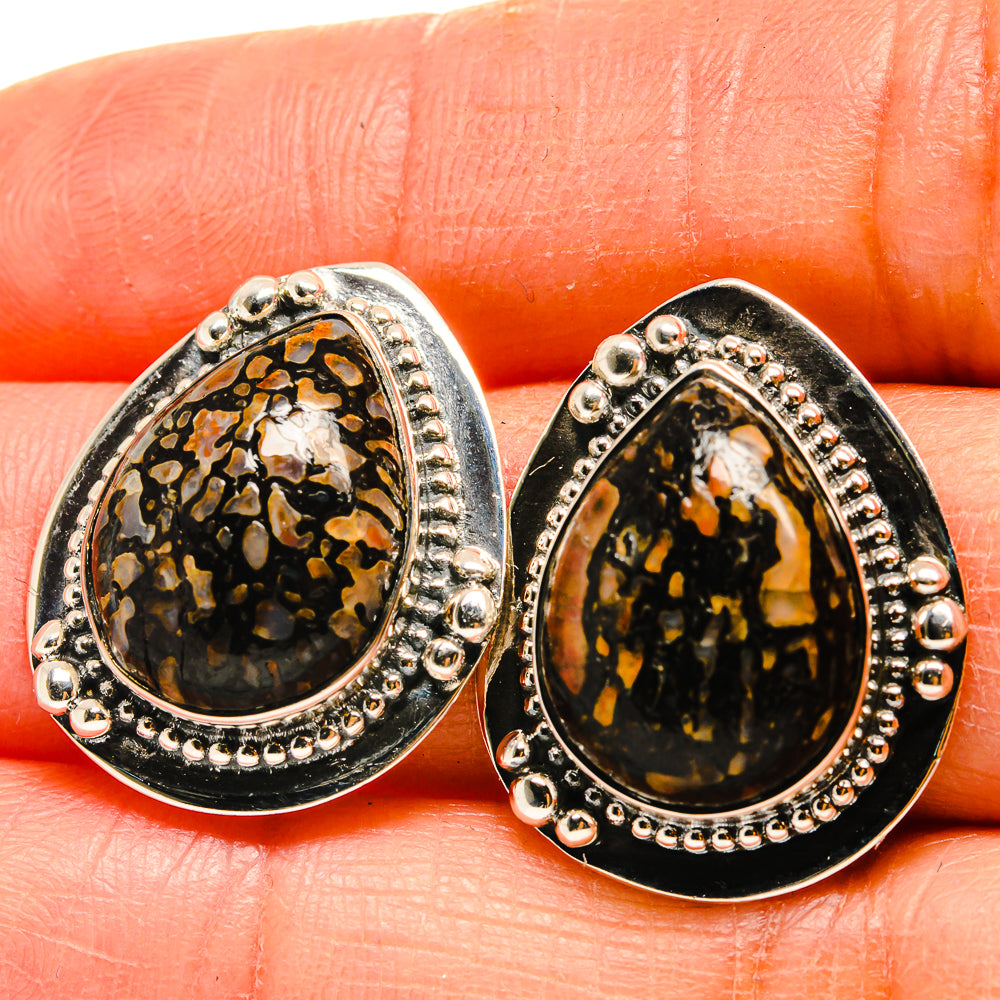 Dinosaur Bone Earrings handcrafted by Ana Silver Co - EARR425213