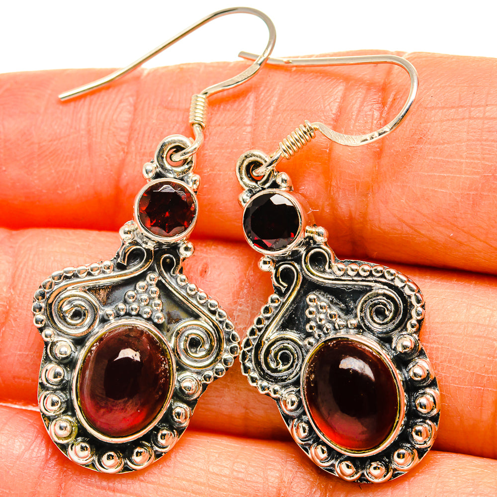 Garnet Earrings handcrafted by Ana Silver Co - EARR425218