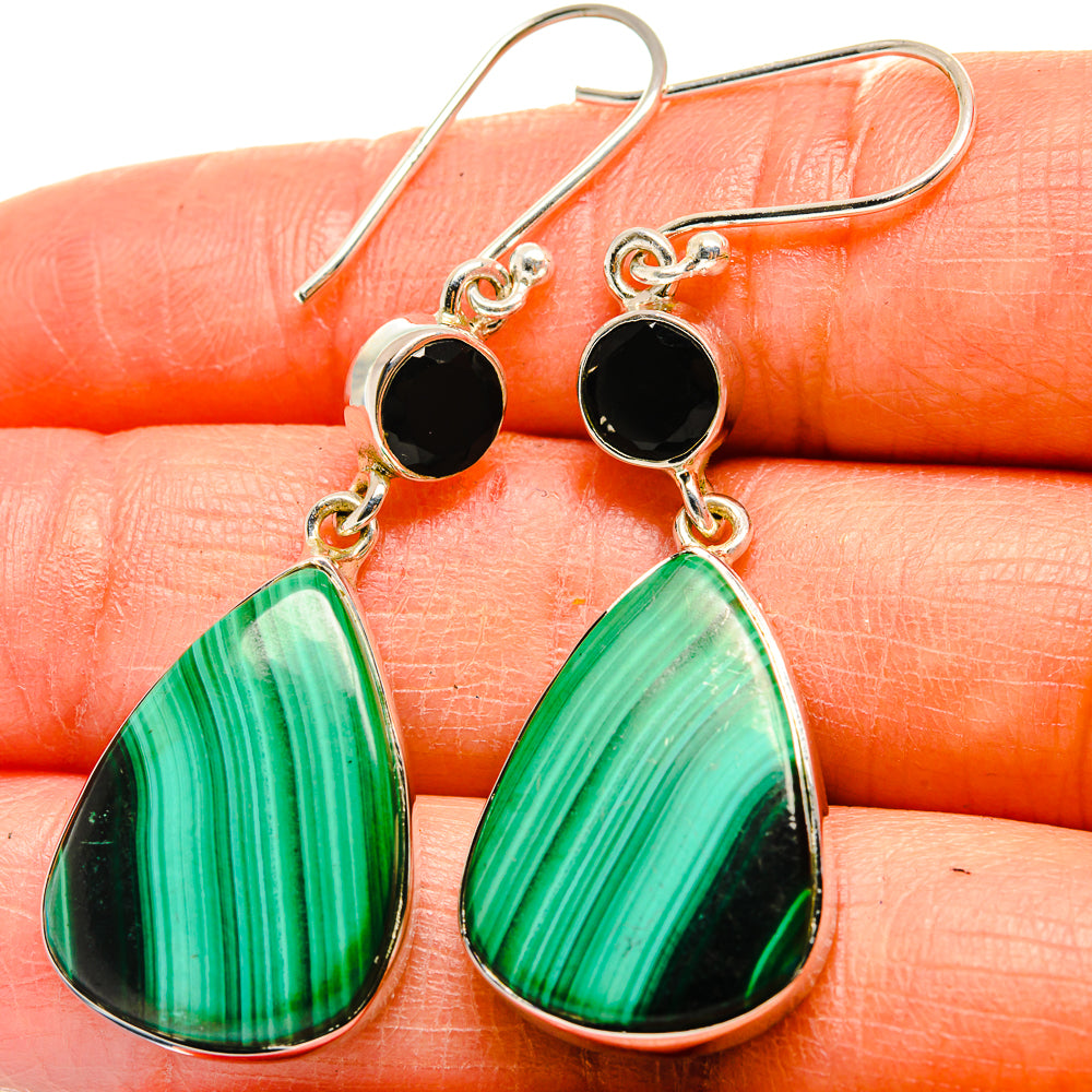 Malachite Earrings handcrafted by Ana Silver Co - EARR425229