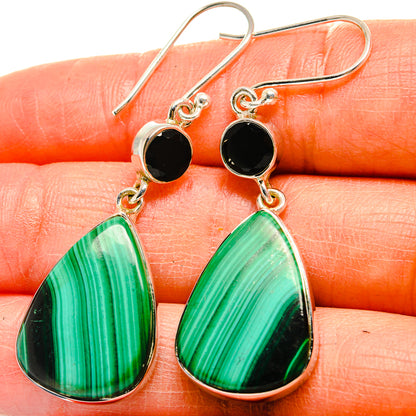 Malachite Earrings handcrafted by Ana Silver Co - EARR425229