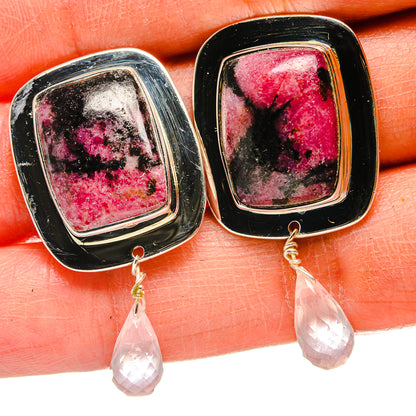 Rhodonite Earrings handcrafted by Ana Silver Co - EARR425232