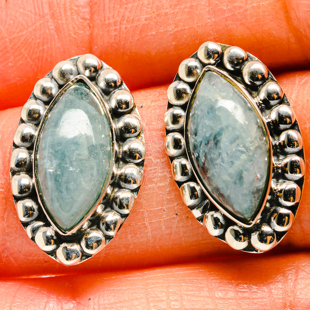 Aquamarine Earrings handcrafted by Ana Silver Co - EARR425233