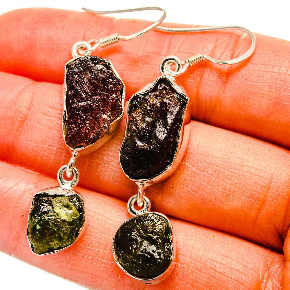Garnet Earrings handcrafted by Ana Silver Co - EARR425235