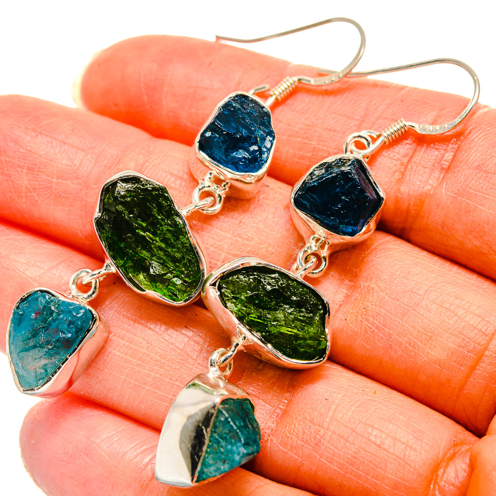 Chrome Diopside Earrings handcrafted by Ana Silver Co - EARR425236