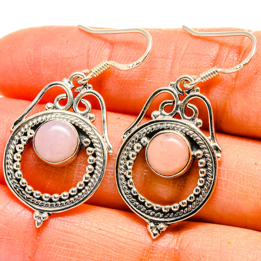 Pink Opal Earrings handcrafted by Ana Silver Co - EARR425238
