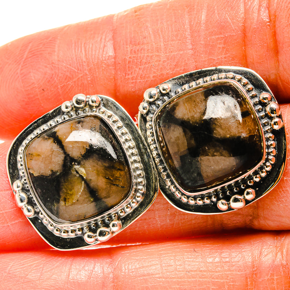 Chiastolite Earrings handcrafted by Ana Silver Co - EARR425243