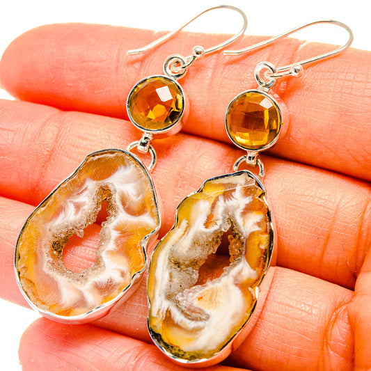 Geode Slice Earrings handcrafted by Ana Silver Co - EARR425251
