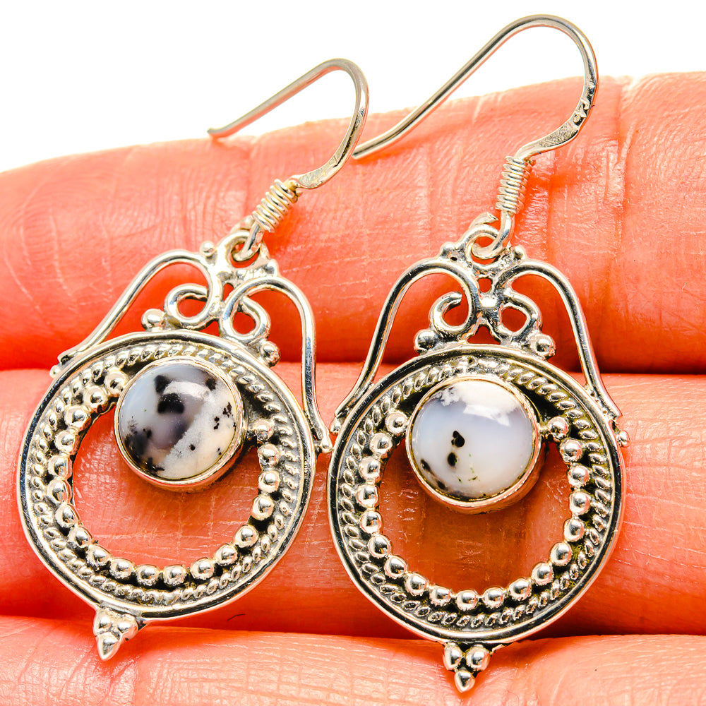 Dendritic Opal Earrings handcrafted by Ana Silver Co - EARR425253