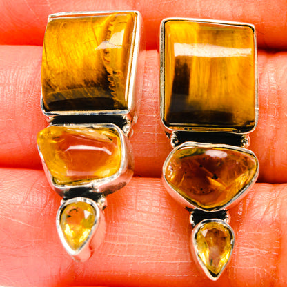 Tiger Eye Earrings handcrafted by Ana Silver Co - EARR425258