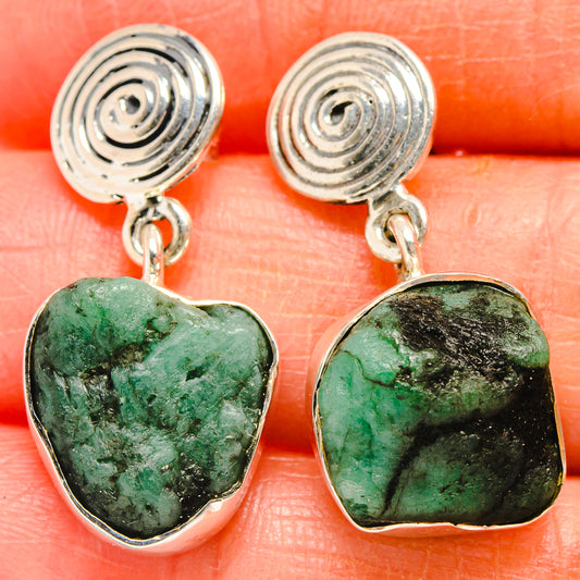 Emerald Earrings handcrafted by Ana Silver Co - EARR425259