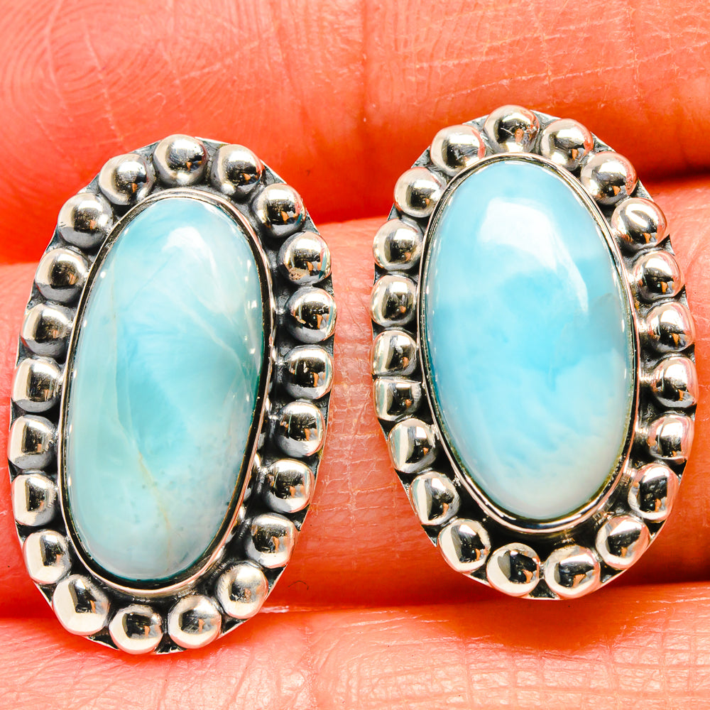 Larimar Earrings handcrafted by Ana Silver Co - EARR425262
