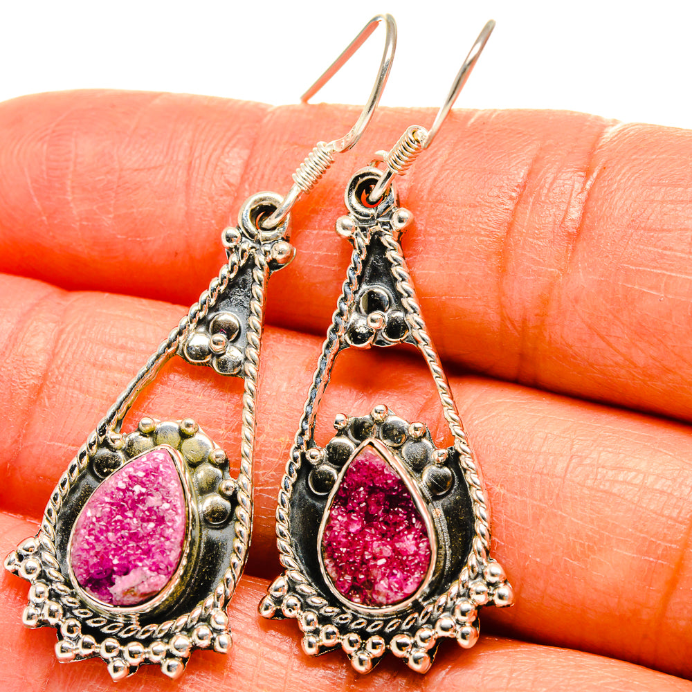 Cobalto Calcite Druzy Earrings handcrafted by Ana Silver Co - EARR425263