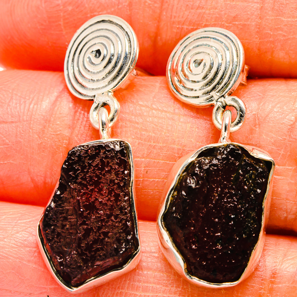 Garnet Earrings handcrafted by Ana Silver Co - EARR425280