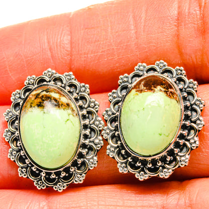 Lemon Chrysoprase Earrings handcrafted by Ana Silver Co - EARR425287