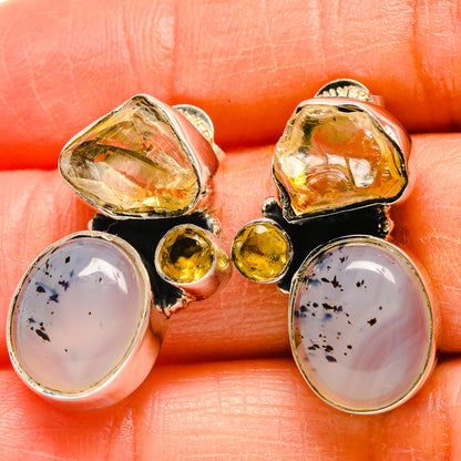 Dendritic Opal Earrings handcrafted by Ana Silver Co - EARR425291