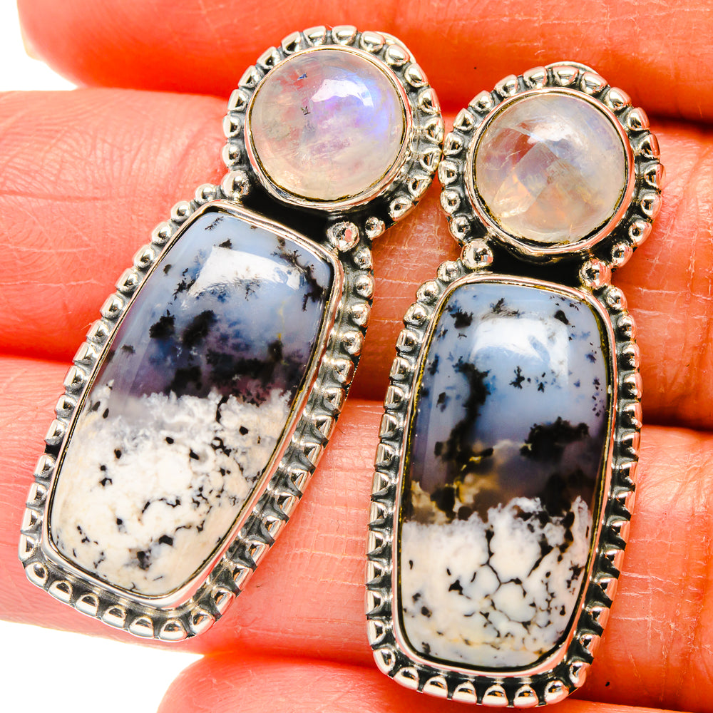 Dendritic Opal Earrings handcrafted by Ana Silver Co - EARR425296