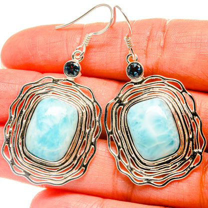 Larimar Earrings handcrafted by Ana Silver Co - EARR425302