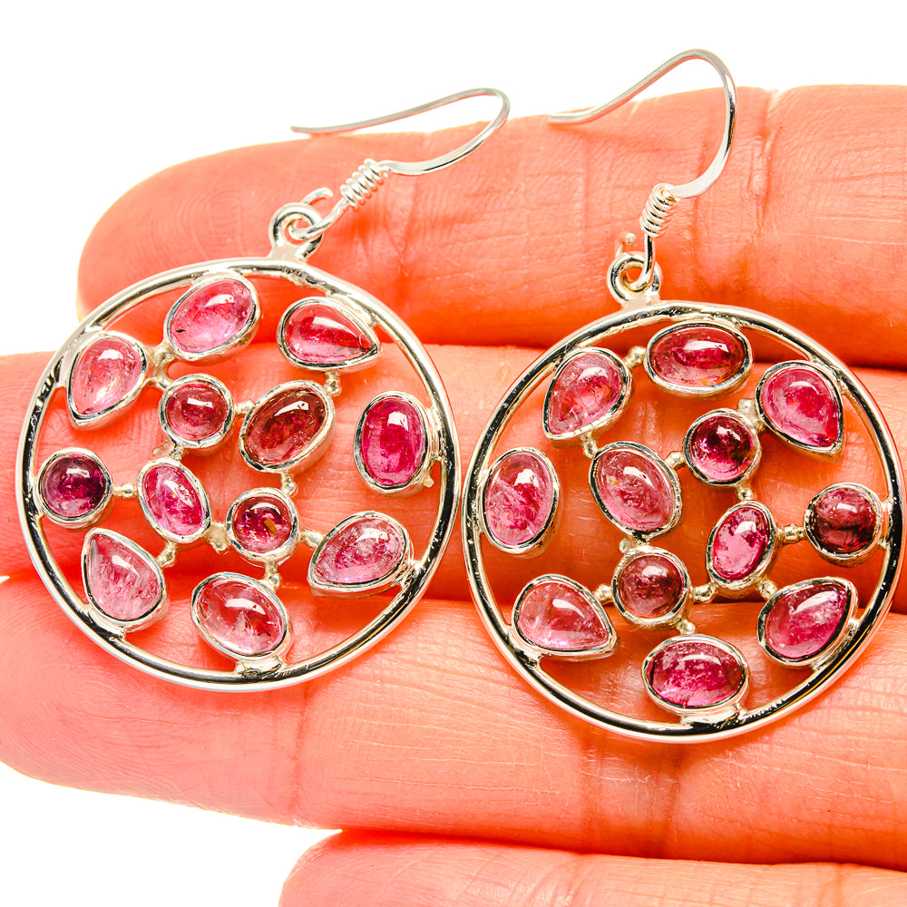 Pink Tourmaline Earrings handcrafted by Ana Silver Co - EARR425307
