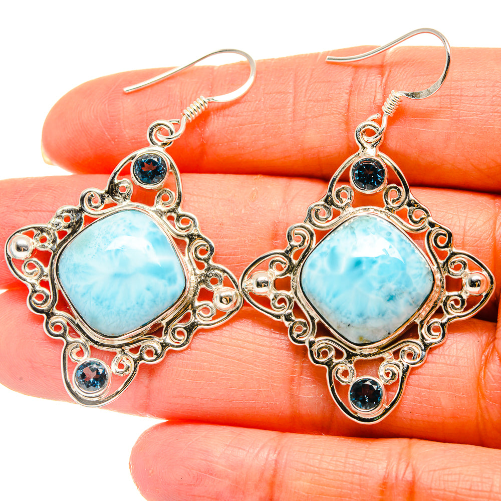 Larimar Earrings handcrafted by Ana Silver Co - EARR425308