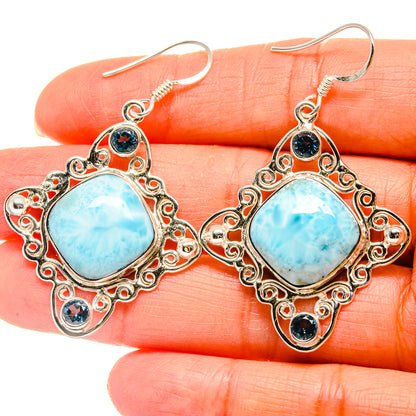 Larimar Earrings handcrafted by Ana Silver Co - EARR425308