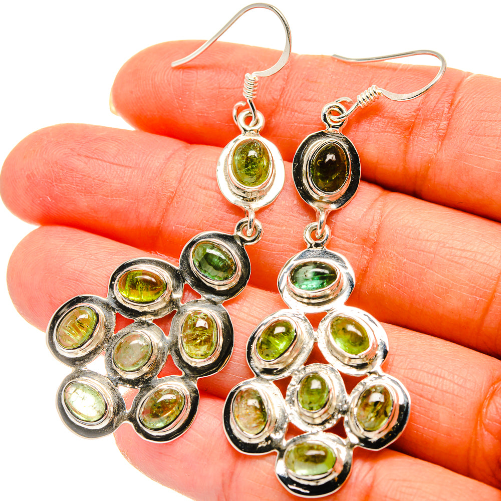 Green Tourmaline Earrings handcrafted by Ana Silver Co - EARR425316