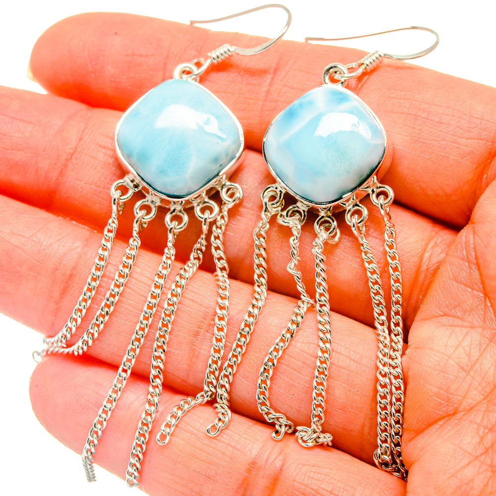 Larimar Earrings handcrafted by Ana Silver Co - EARR425317