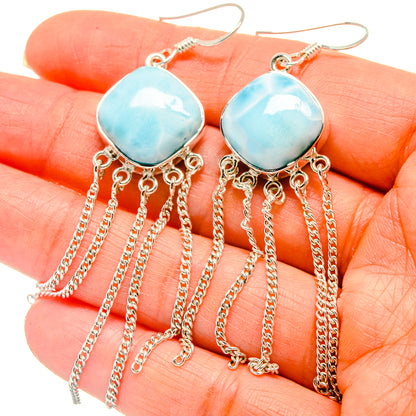 Larimar Earrings handcrafted by Ana Silver Co - EARR425317