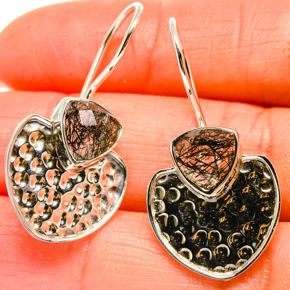 Tourmalinated Quartz Earrings handcrafted by Ana Silver Co - EARR425327