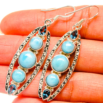 Larimar Earrings handcrafted by Ana Silver Co - EARR425335