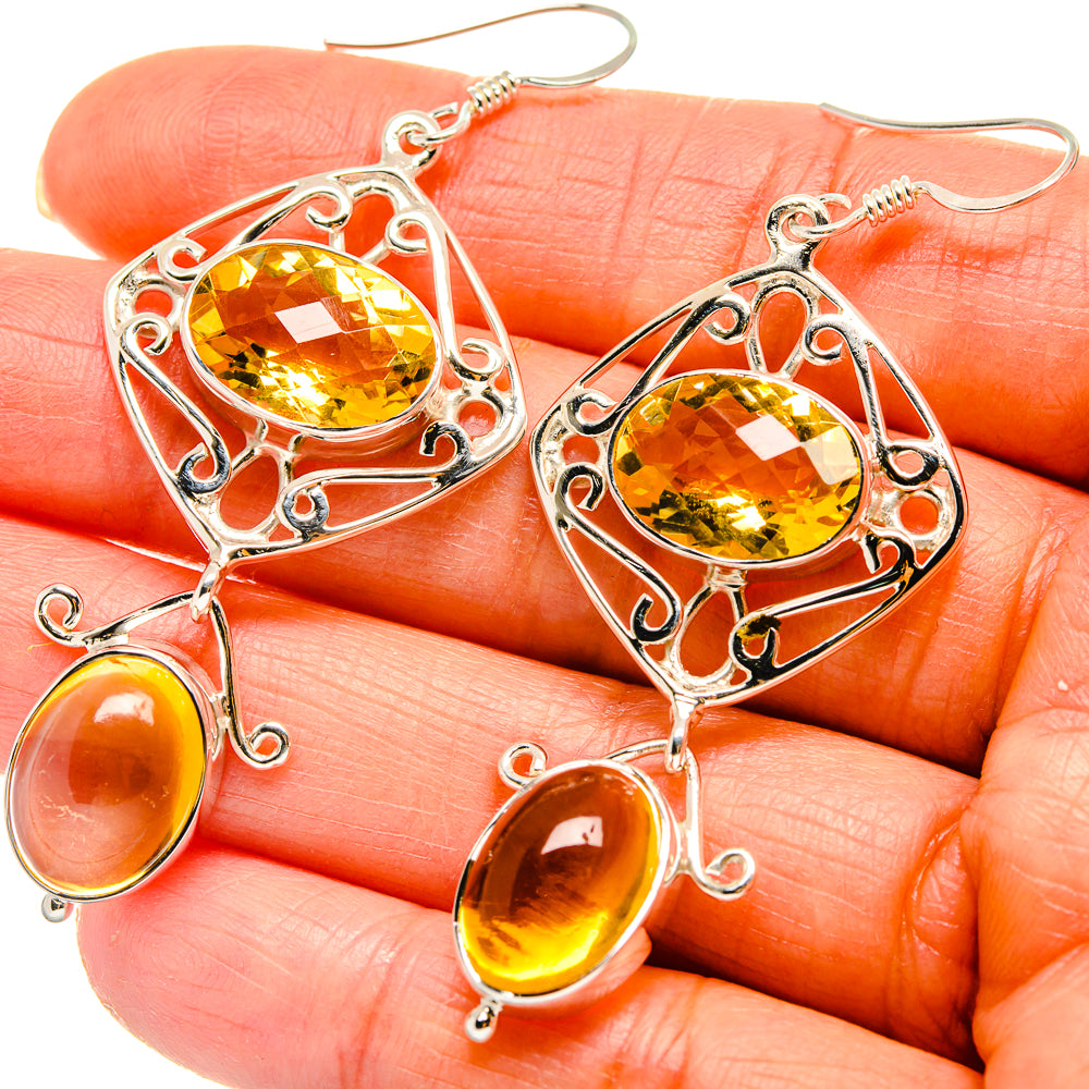 Citrine Earrings handcrafted by Ana Silver Co - EARR425338