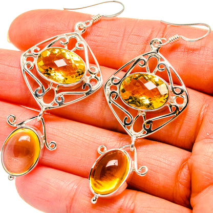 Citrine Earrings handcrafted by Ana Silver Co - EARR425338