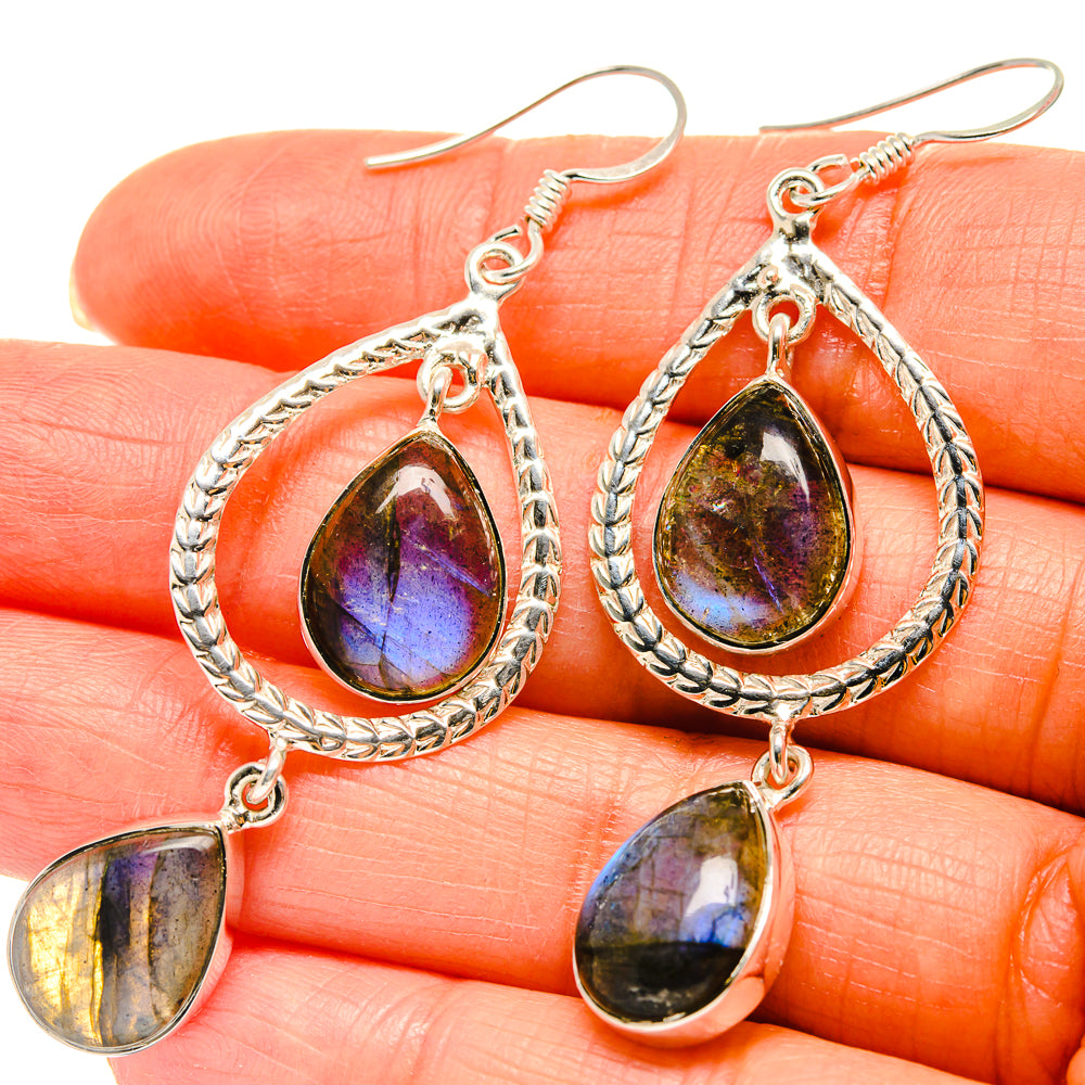 Labradorite Earrings handcrafted by Ana Silver Co - EARR425342