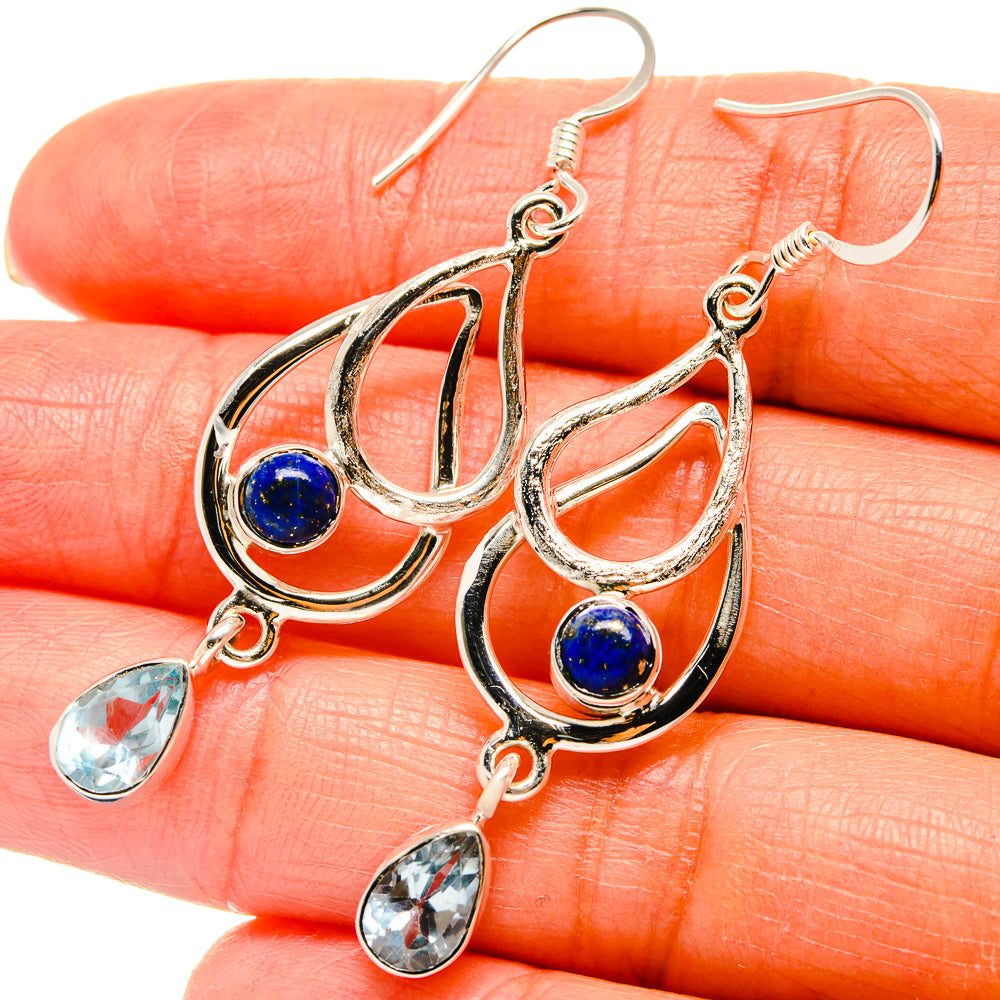 Lapis Lazuli Earrings handcrafted by Ana Silver Co - EARR425344