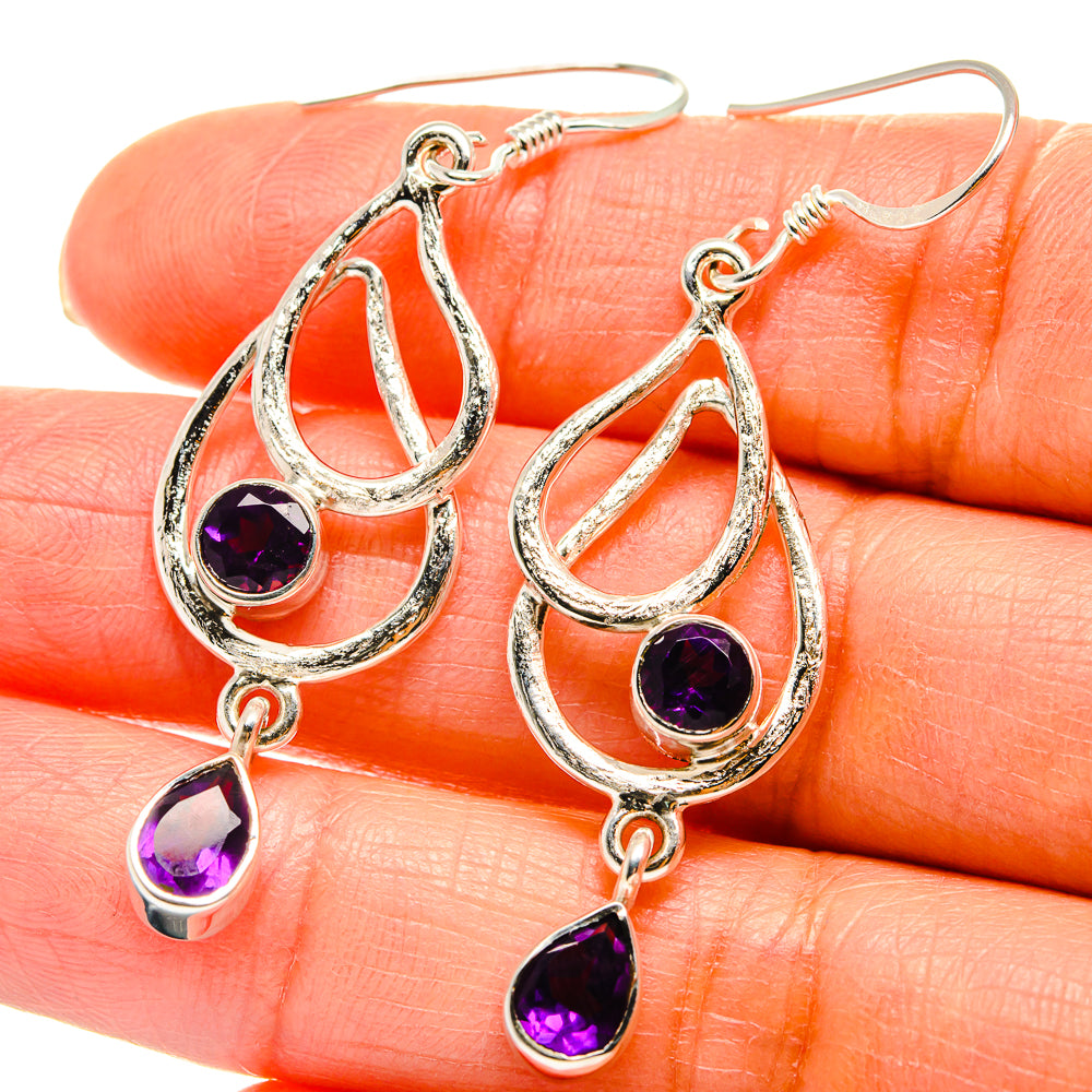 Amethyst Earrings handcrafted by Ana Silver Co - EARR425346