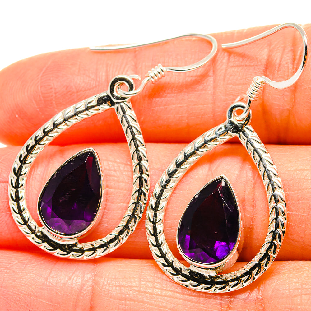 Amethyst Earrings handcrafted by Ana Silver Co - EARR425347