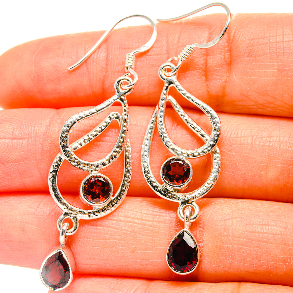 Garnet Earrings handcrafted by Ana Silver Co - EARR425351