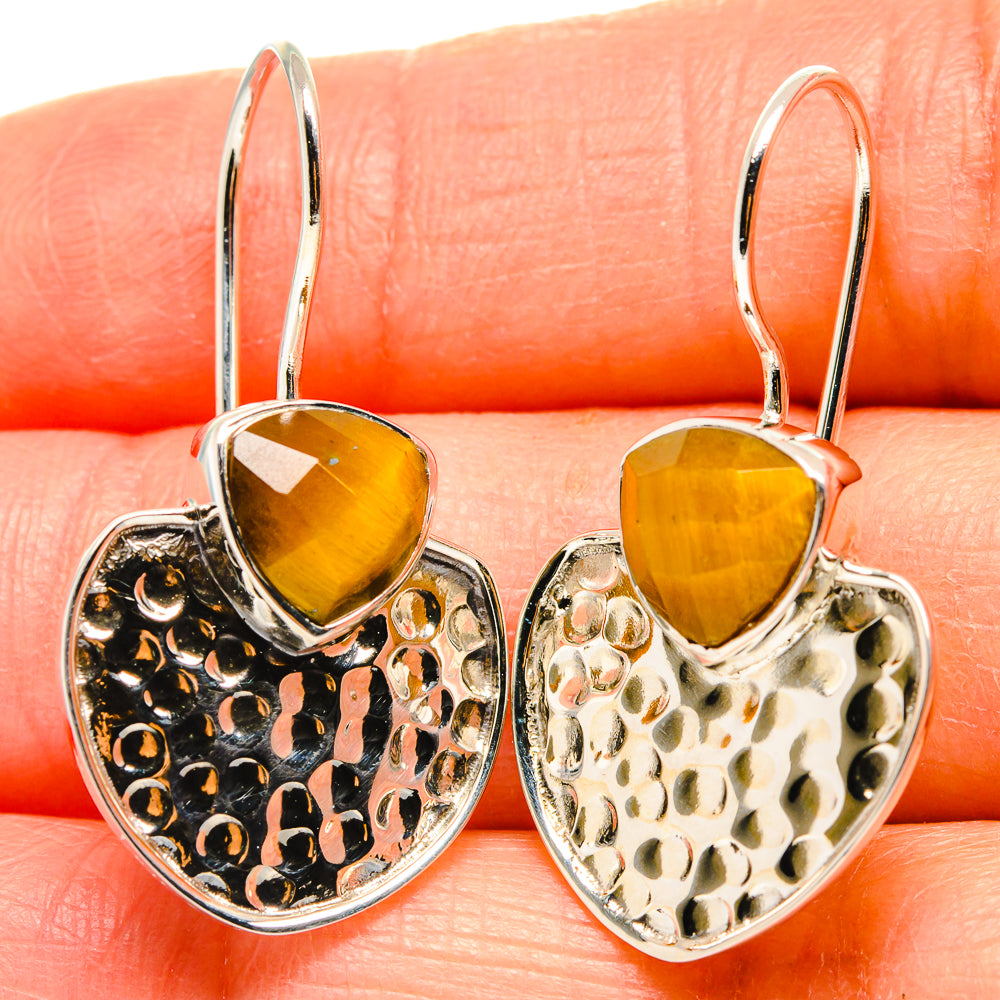 Tiger Eye Earrings handcrafted by Ana Silver Co - EARR425359