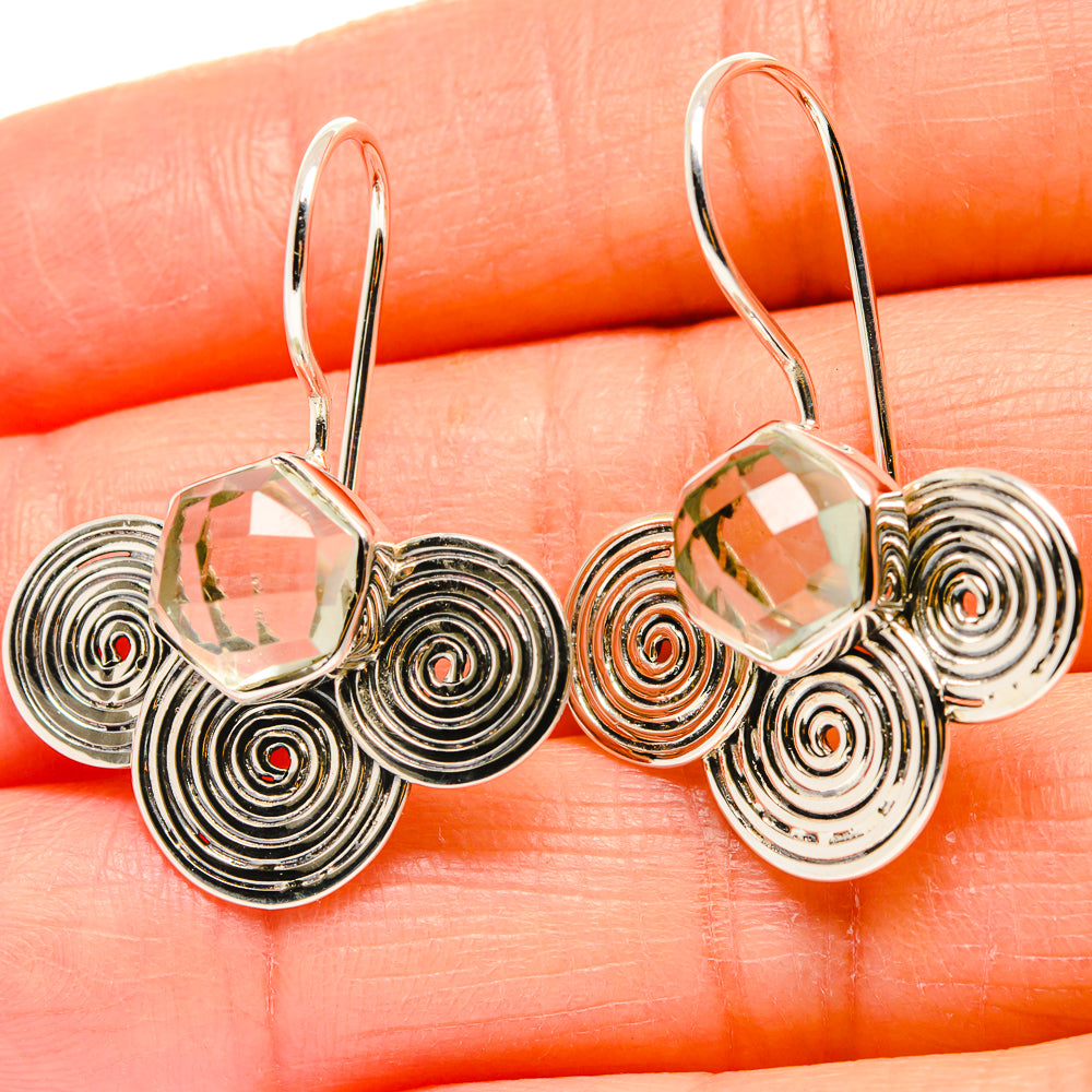 Aqua Chalcedony Earrings handcrafted by Ana Silver Co - EARR425363